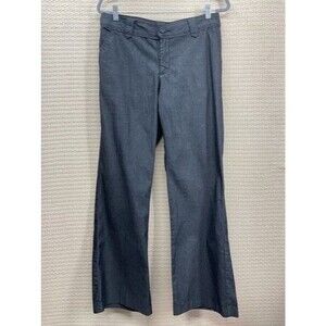 Lee Modern Fit Mid Rise Stretch Trouser Pants Women Size 10 Medium Ash Black